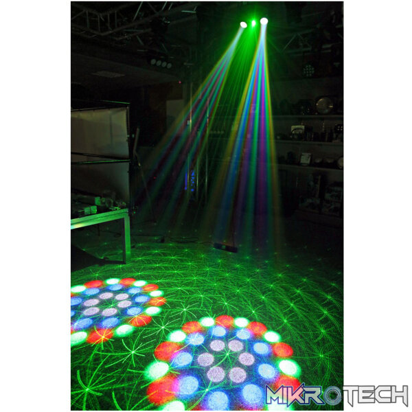 Beamz Terminator Iv Led Double Moon With Laser And Strobe 12X 1W Rgbw - Image 6