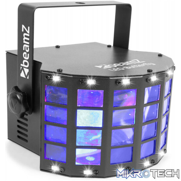 153728B_1 Beamz Led Butterfly With Strobe 3X 3W Rgbw - Image 1