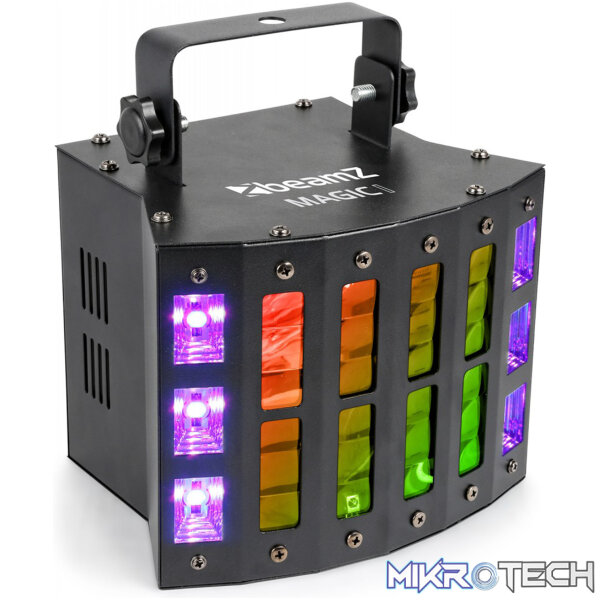 153733B_1 Beamz Magic1 Derby With Strobe 9X 3W Rgbawuv - Image 1