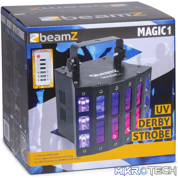 Beamz Magic1 Derby With Strobe 9X 3W Rgbawuv - Image 8