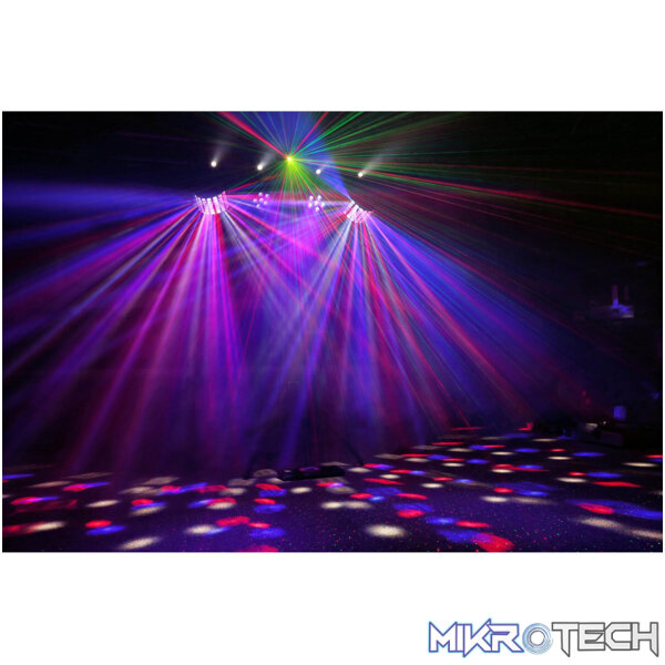 Beamz Led Showbar With Par Butterfly Laser And Strobe 4X 1W Led 12X 8W Rgbwuv - Image 10
