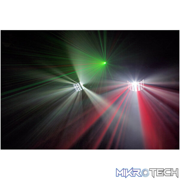 Beamz Led Showbar With Par Butterfly Laser And Strobe 4X 1W Led 12X 8W Rgbwuv - Image 11