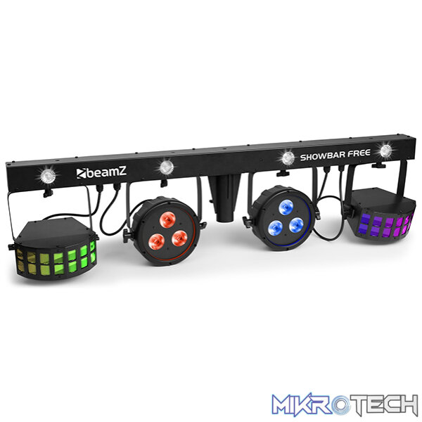 153803B_1 Beamz Showbar Free With Par Derby And Strobe 4X 1W Led 6X 4W Rgbw - Image 1