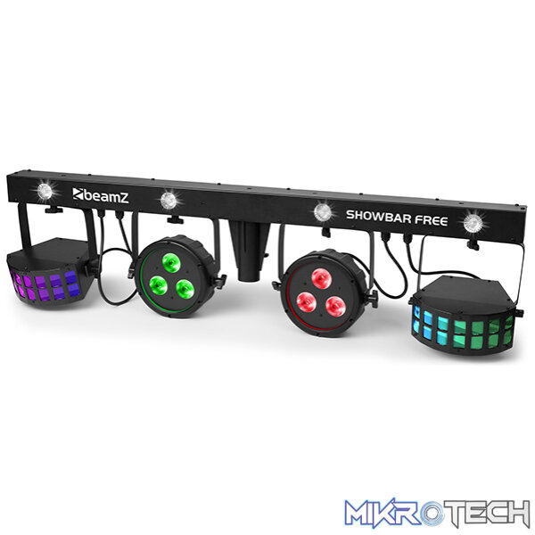 Beamz Showbar Free With Par Derby And Strobe 4X 1W Led 6X 4W Rgbw - Image 2