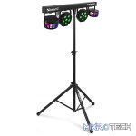Beamz Sb02 Led Showbar With Derby And Par 8X 4W Battery Rgbw