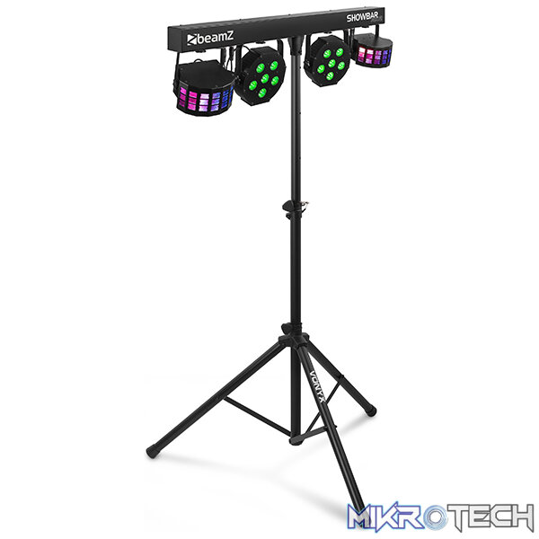153805B_1 Beamz Sb02 Led Showbar With Derby And Par 8X 4W Battery Rgbw - Image 1