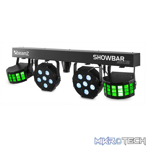 Beamz Sb02 Led Showbar With Derby And Par 8X 4W Battery Rgbw - Image 3