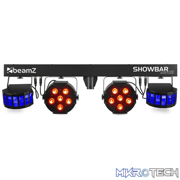 Beamz Sb02 Led Showbar With Derby And Par 8X 4W Battery Rgbw - Image 5