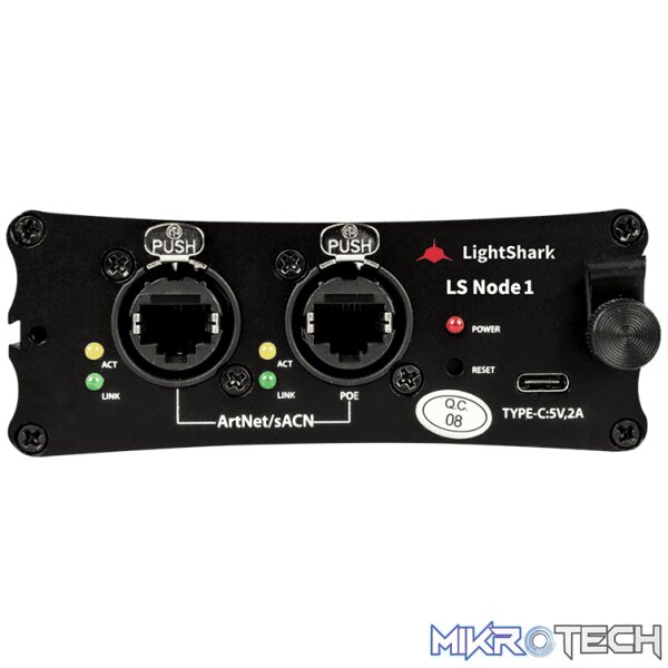154019LS_1 Lightshark - Lsnode2 Dmx512 Xlr5 - 2X Input/Output Node - Image 1