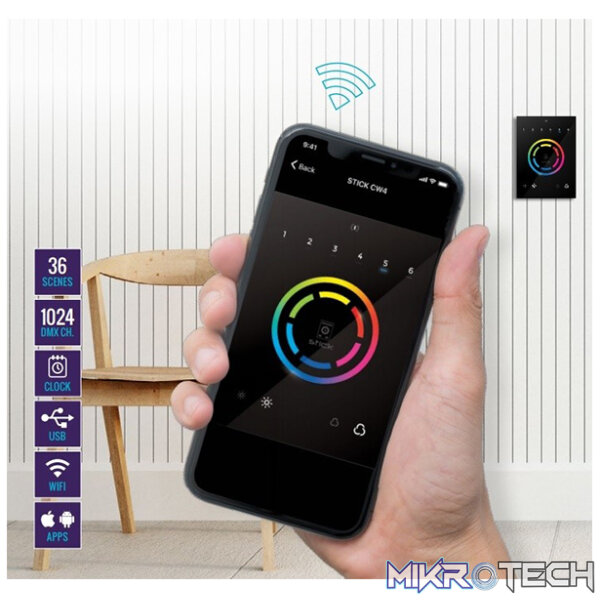 Beamz - Stick-Cw4 Wifi Dmx Wall Mount Interface - Image 10