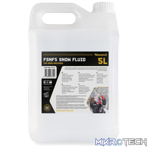 160579B_1-1 Beamz - Fsnf5 Snow Fluid 5L - Image 1