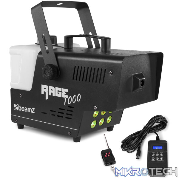 160712B_1 Beamz - Rage 1000Led Smoke Machine With Wireless Controller - Image 1