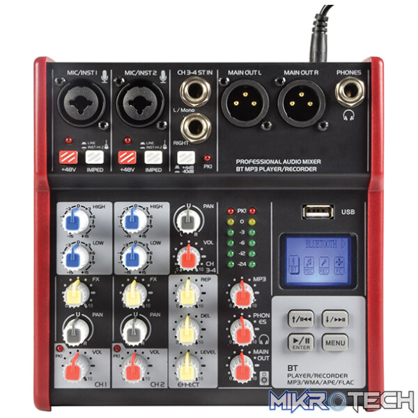 170871CT_1 Citronic - Csm-4 Music Mixer With Bt/Usb/Mp3 - Image 1