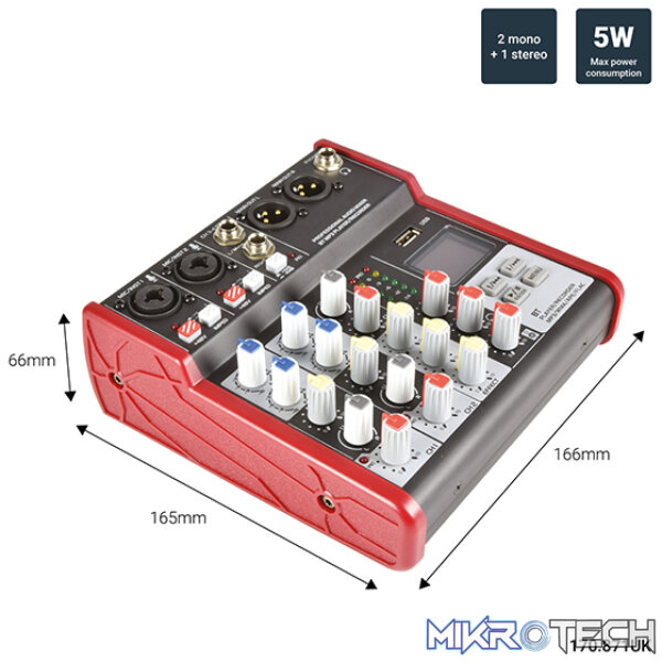 Citronic - Csm-4 Music Mixer With Bt/Usb/Mp3 - Image 3