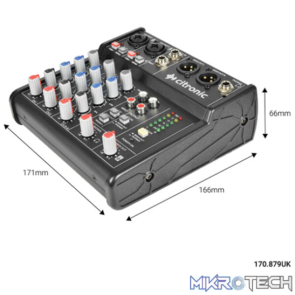 Citronic - Qtx - U-Pad Compact Music Mixer Usb Interface - Image 3