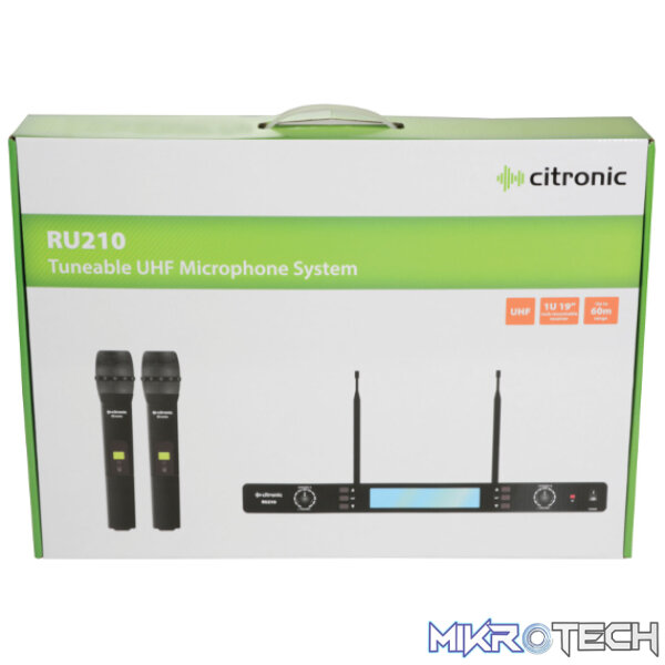 Citronic - Chord -  Ru210-H Tuneable Dual Uhf Handheld Microphone System - Image 8