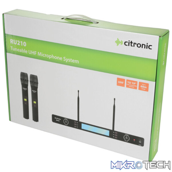 Citronic - Chord -  Ru210-H Tuneable Dual Uhf Handheld Microphone System - Image 7