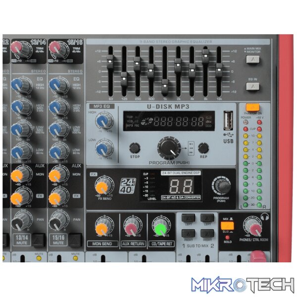 Power Dynamics - Pdm-S1203 Stage Mixer12-Chan Dsp/Mp3 - Image 6
