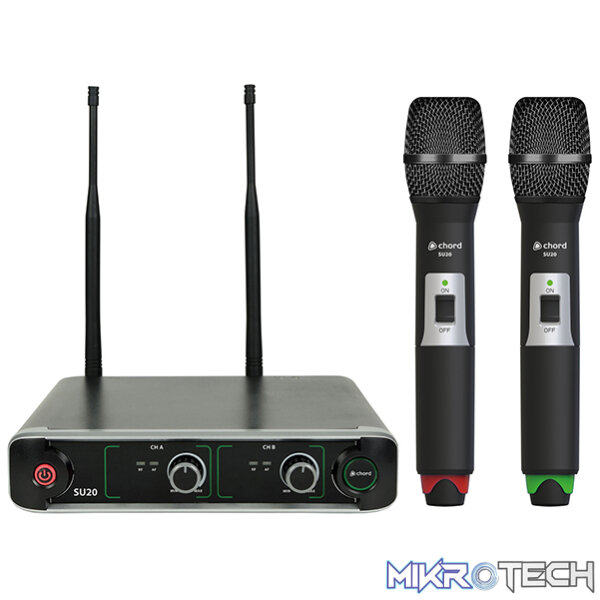 171907CD_1 Chord - Su20-H-Rg Compact Dual Handheld Uhf Microphone Sets - Image 1