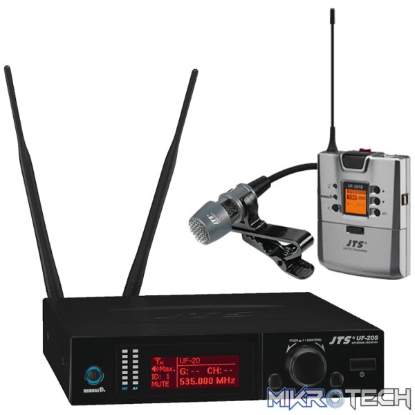 171995JTS_1 Jts - Uf-20S/Uf-20Tb+Cm-501 Uhf Lapel True Diversity Mic 624-694 Mhz - Image 1