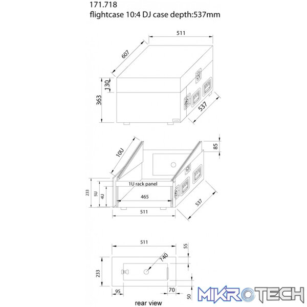 Power Dynamics - Pdm - 19In Rack Case For Mixer 4U - Image 2
