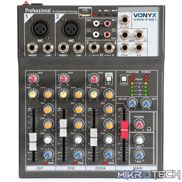 Vonyx - Vmm-F401 Music Mixer Wth Mp3/Usb - Image 2