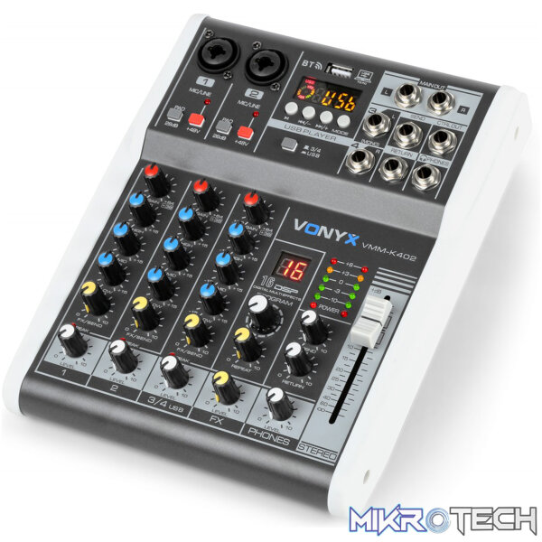Vonyx - Vmm-K402 Music Mixer Wth Dsp/Bt/Mp3/Usb/Rec - Image 3