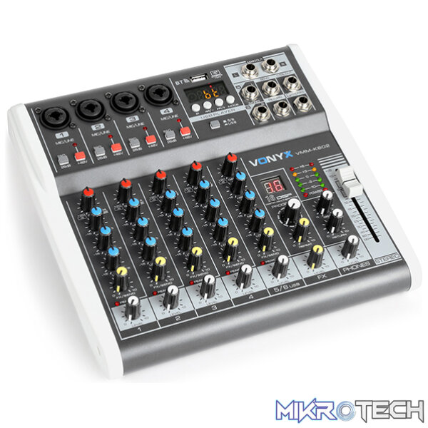 172587VX_1 Vonyx - Vmm-K602 Music Mixer Dsp/Bt/Mp3/Usb/Rec - Image 1