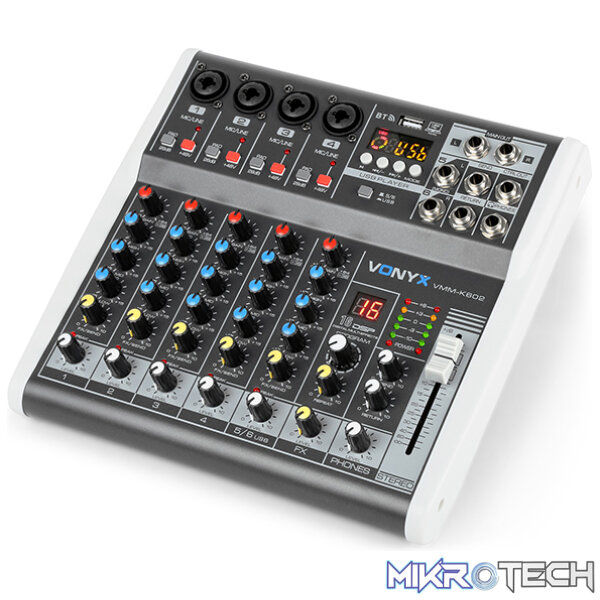 Vonyx - Vmm-K602 Music Mixer Dsp/Bt/Mp3/Usb/Rec - Image 3
