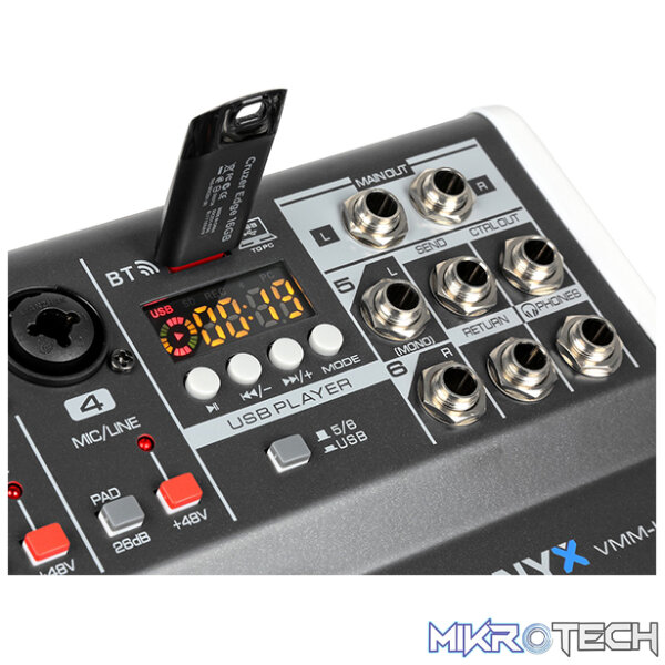 Vonyx - Vmm-K602 Music Mixer Dsp/Bt/Mp3/Usb/Rec - Image 4