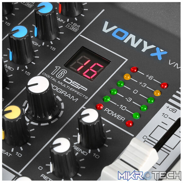 Vonyx - Vmm-K602 Music Mixer Dsp/Bt/Mp3/Usb/Rec - Image 5