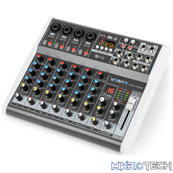 Vonyx - Vmm-K802 Music Mixer Dsp/Bt/Mp3/Usb/Rec - Image 3