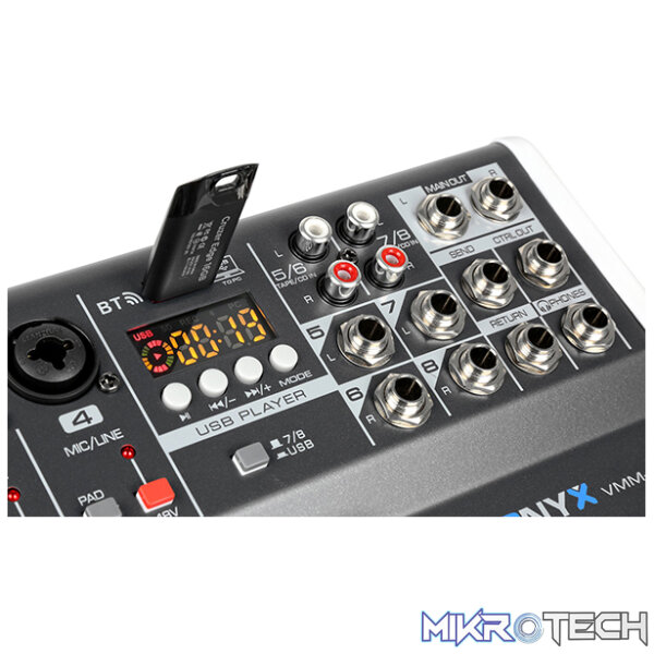 Vonyx - Vmm-K802 Music Mixer Dsp/Bt/Mp3/Usb/Rec - Image 4