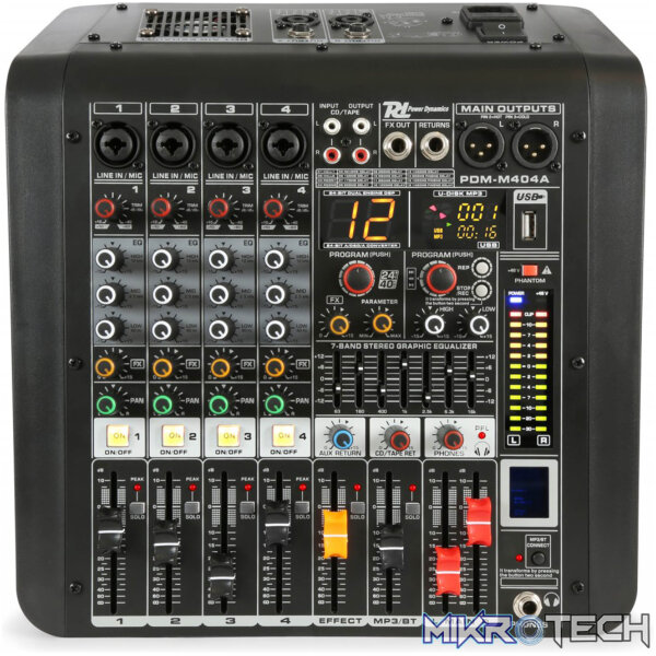 Power Dynamics - Pdm-M404A Powered Music Mixer - Image 2