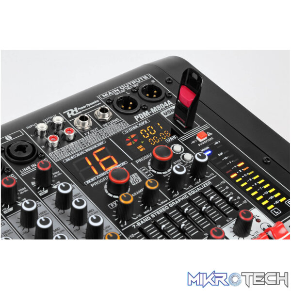Power Dynamics - Pdm-M804A Powered Music Mixer - Image 3