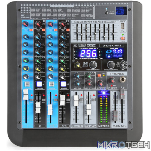 Power Dynamics - Pdm-S604 Stage Mixer With Dsp/Bt/Usb/Mp3 - Image 2