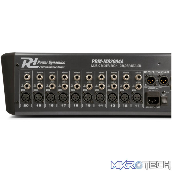 Power Dynamics - Pdm-S2004 Stage Mixer Stage Mixer With Dsp/Bt/Usb/Mp3 - Image 7