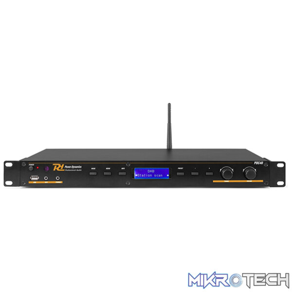 Power Dynamics - Pdc-40 Dab+ Fm/Usb/Bt Multimedia Audio Player 1U - Image 3