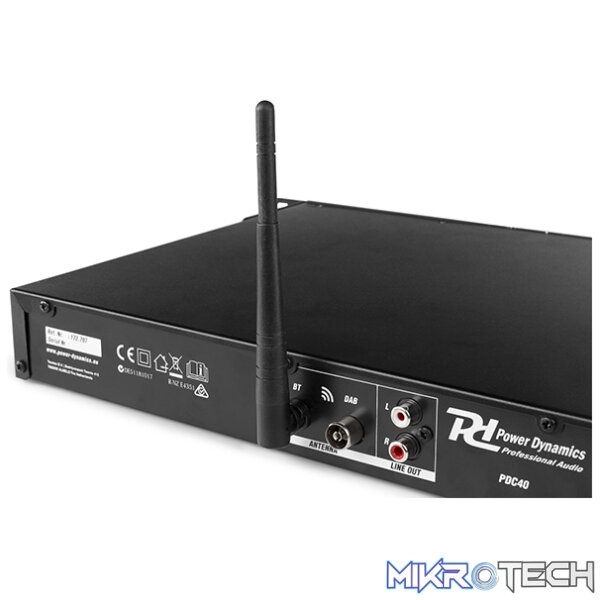 Power Dynamics - Pdc-40 Dab+ Fm/Usb/Bt Multimedia Audio Player 1U - Image 6