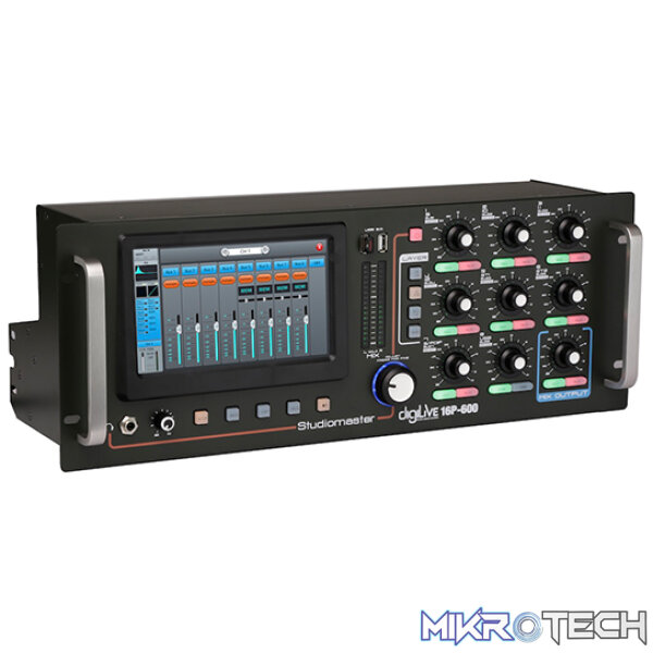 Studiomaster - Digilive16P-600 16 Ch Powered Digital Console 19" 4X150W - Image 3