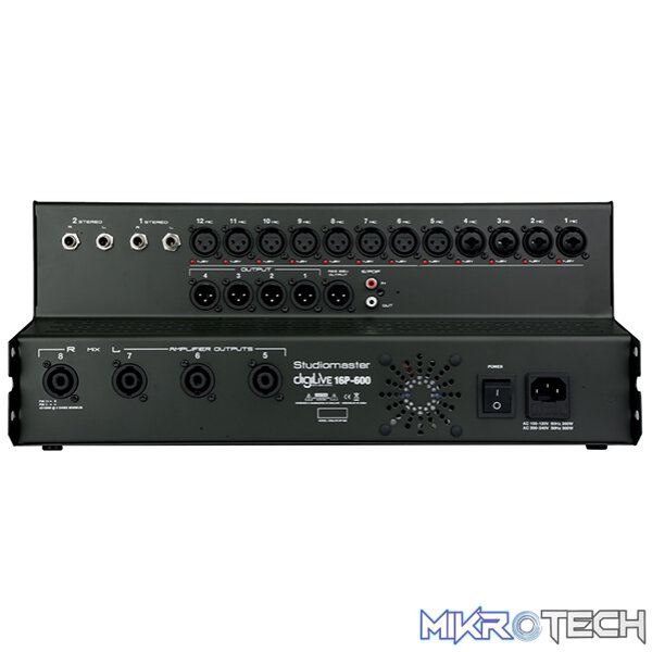 Studiomaster - Digilive16P-600 16 Ch Powered Digital Console 19" 4X150W - Image 4