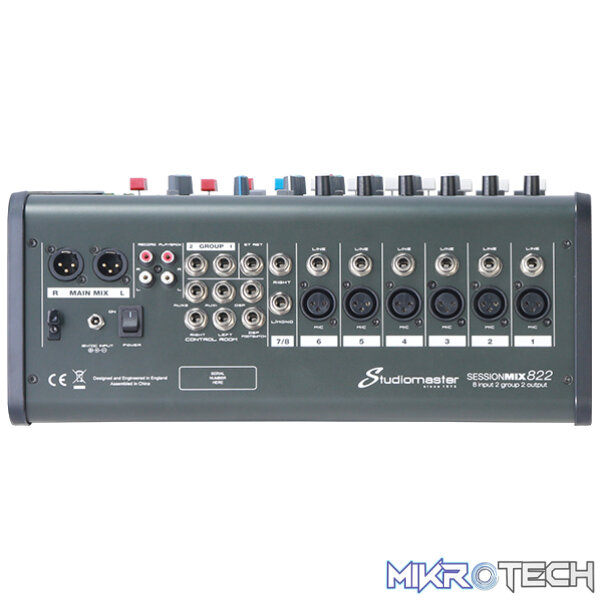 Studiomaster - Sessionmix822 6 Channel Mic Input 2 Channel Stereo Input - Image 4