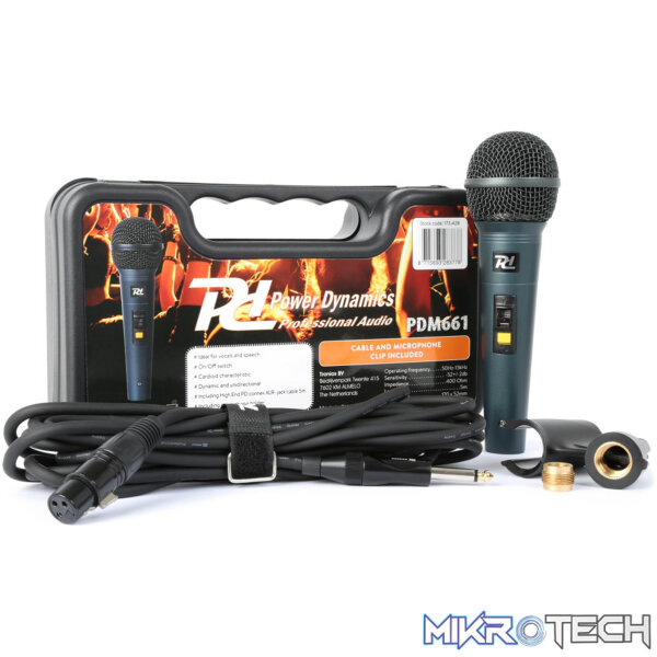 173428PDM_1 Power Dynamics - Pdm661 Dynamic Microphone In Case - Image 1