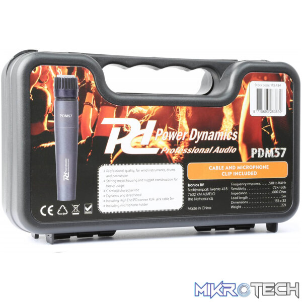 Power Dynamics - Pdm57 Dynamic Instrument Microphone In Case - Image 4