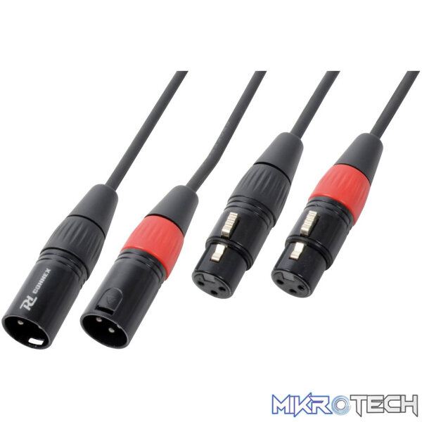 176001PDC Power Dynamics Connex - 0.5M 2X Xlr-Male - 2X Xlr-Female - Image 1