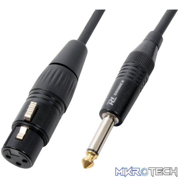 176449PDC Power Dynamics Connex - 12M Signal Lead Xlr Socket - 6.3Mm Mono Jack Plug - Image 1