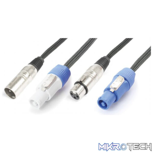 176722PDC_1-2 Power Dynamics Connex - 5M Power/Signal Lead Powercon A/Xlr M - Powercon B/Xlr F - Image 1