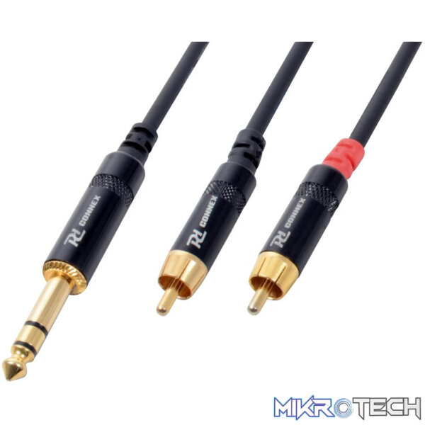 177027PDC Power Dynamics Connex - 1.5M Signal Lead 6.3 Stereo- 2 Rca Male - Image 1