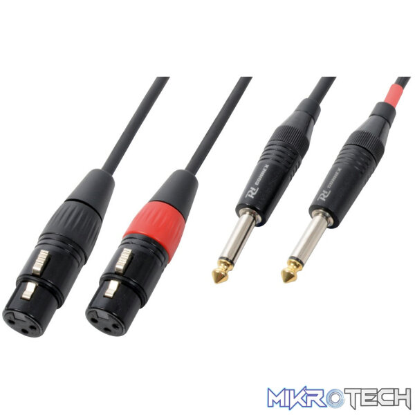 177066PDC Power Dynamics Connex - 1.5M Signal Lead 2X Xlr Female - 2X 6.3 Mono - Image 1