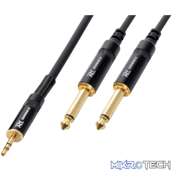 177131PDM Power Dynamics Connex - 1.5M Signal Lead 3.5 M Stereo - 2X 6.3 Male - Image 1
